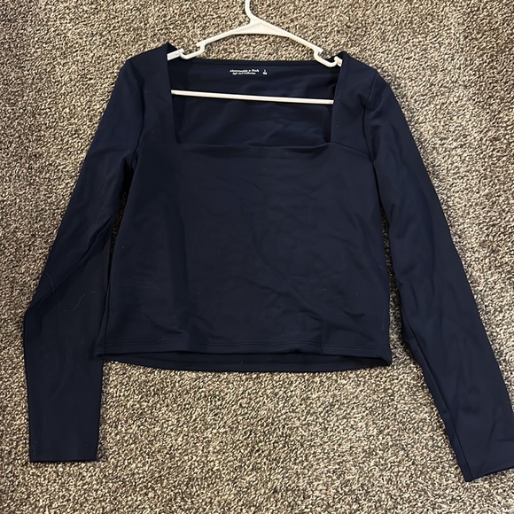 Abercrombie and fitch soft collection navy square neck long sleeve - Picture 2 of 5